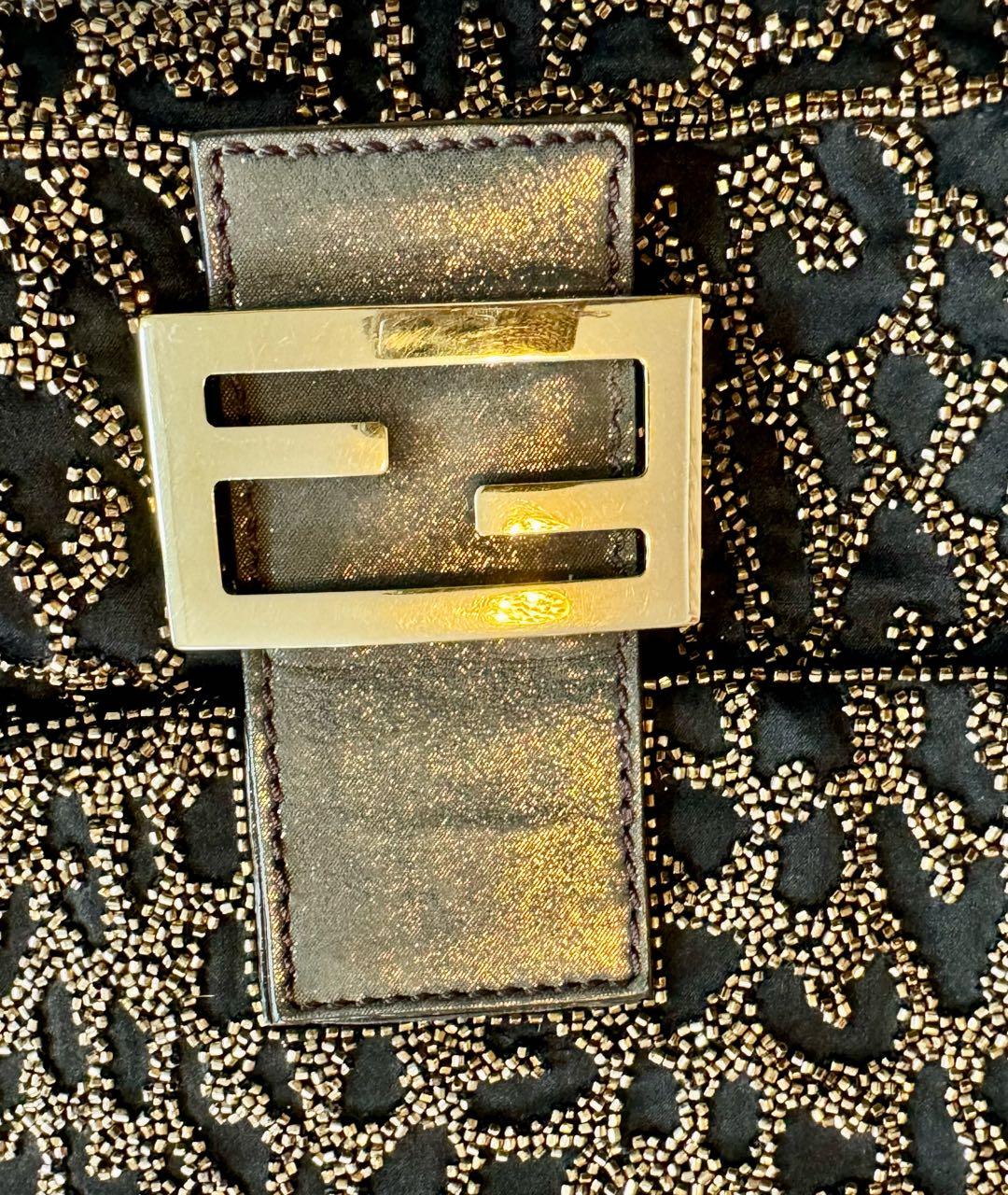 FENDI Черная тканевая сумка через плечо, фото 6