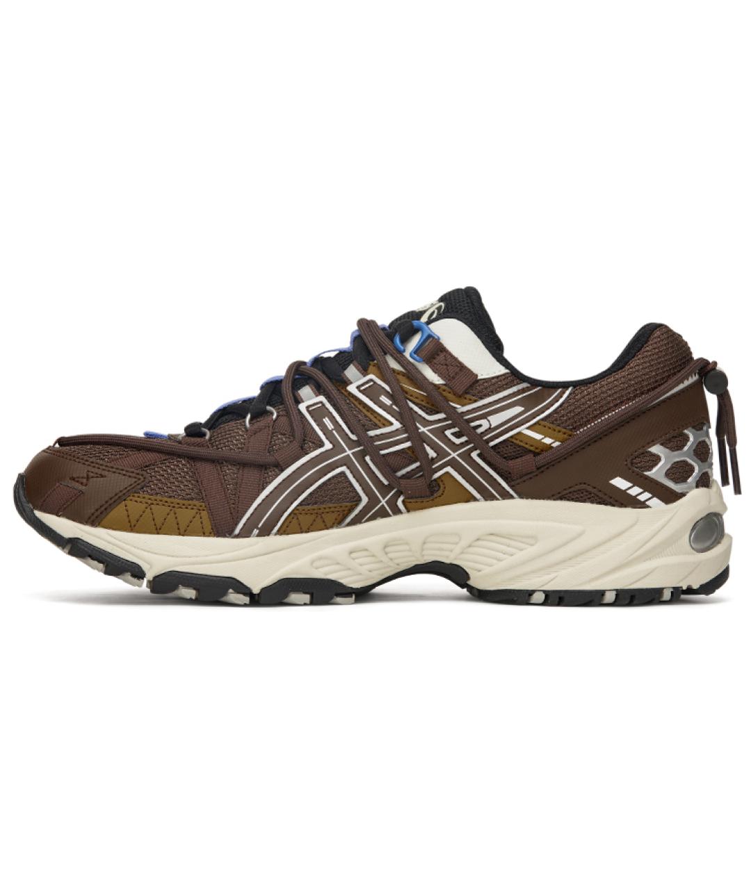 ASICS Коричневые текстильные низкие кроссовки / кеды, фото 3