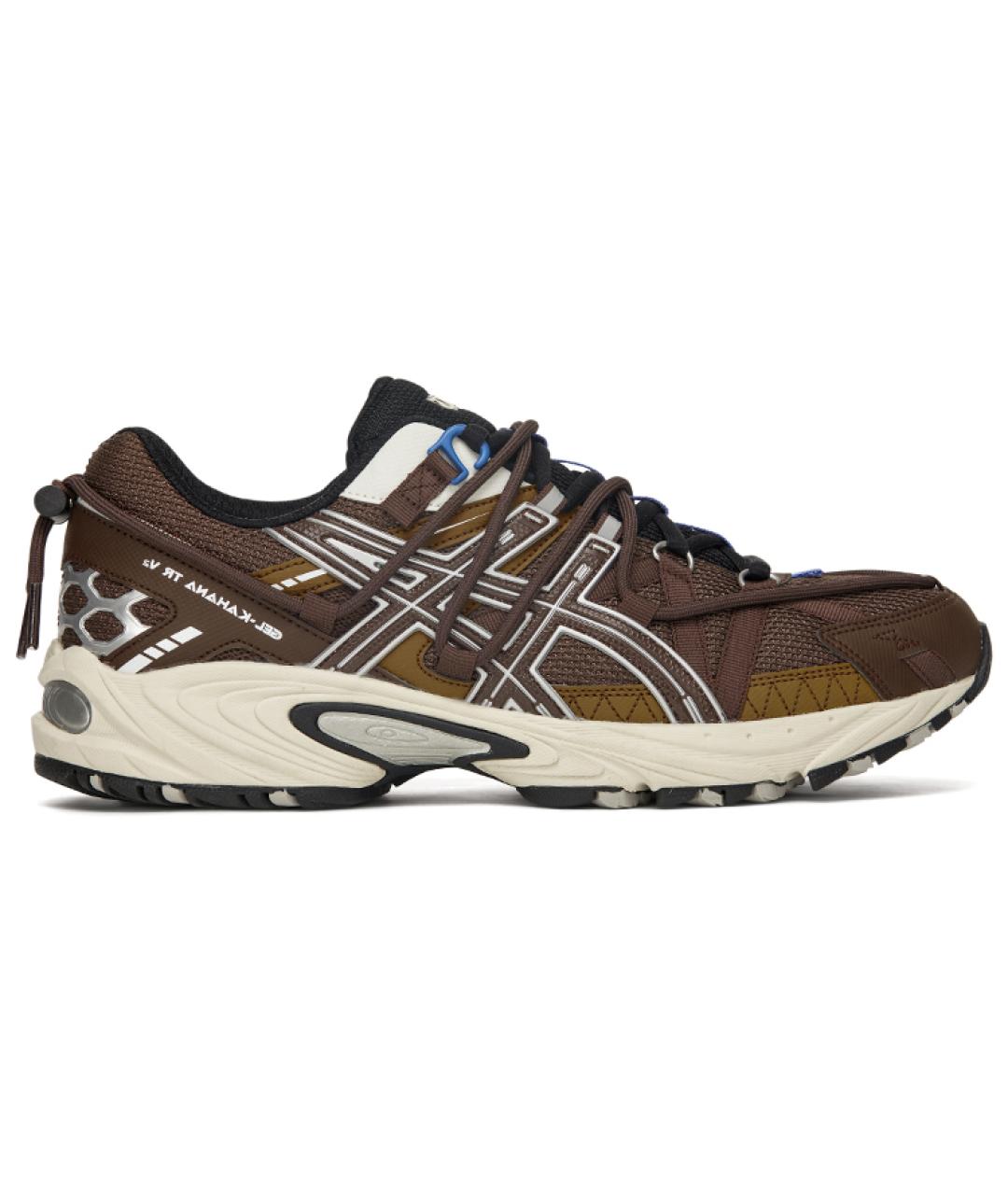 ASICS Коричневые текстильные низкие кроссовки / кеды, фото 8