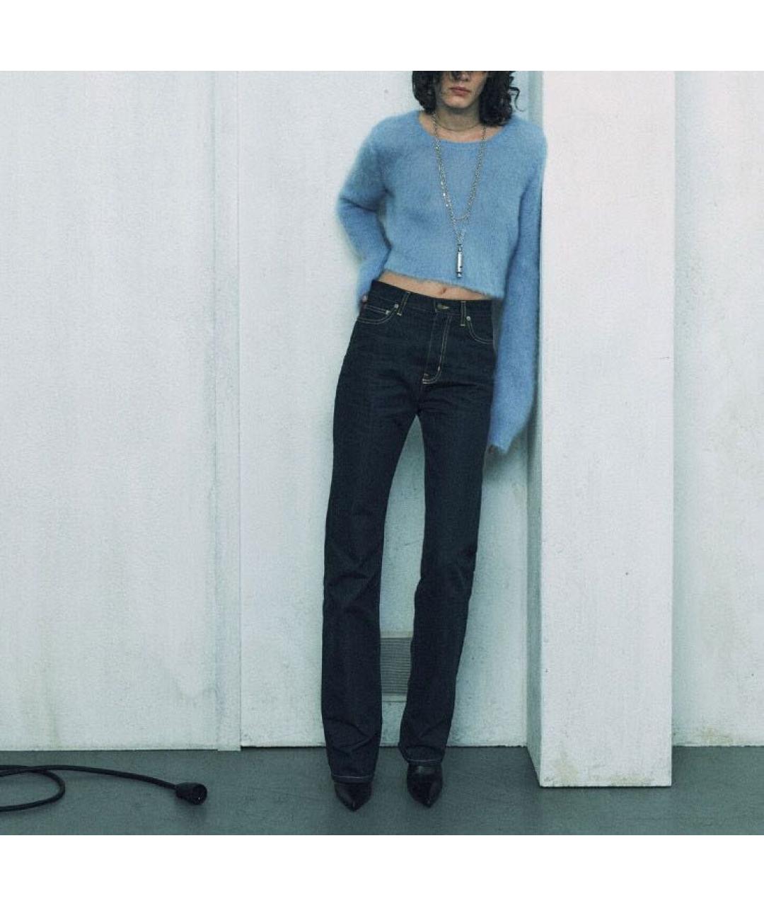 SAINT LAURENT Голубая шерстяная водолазка, фото 2