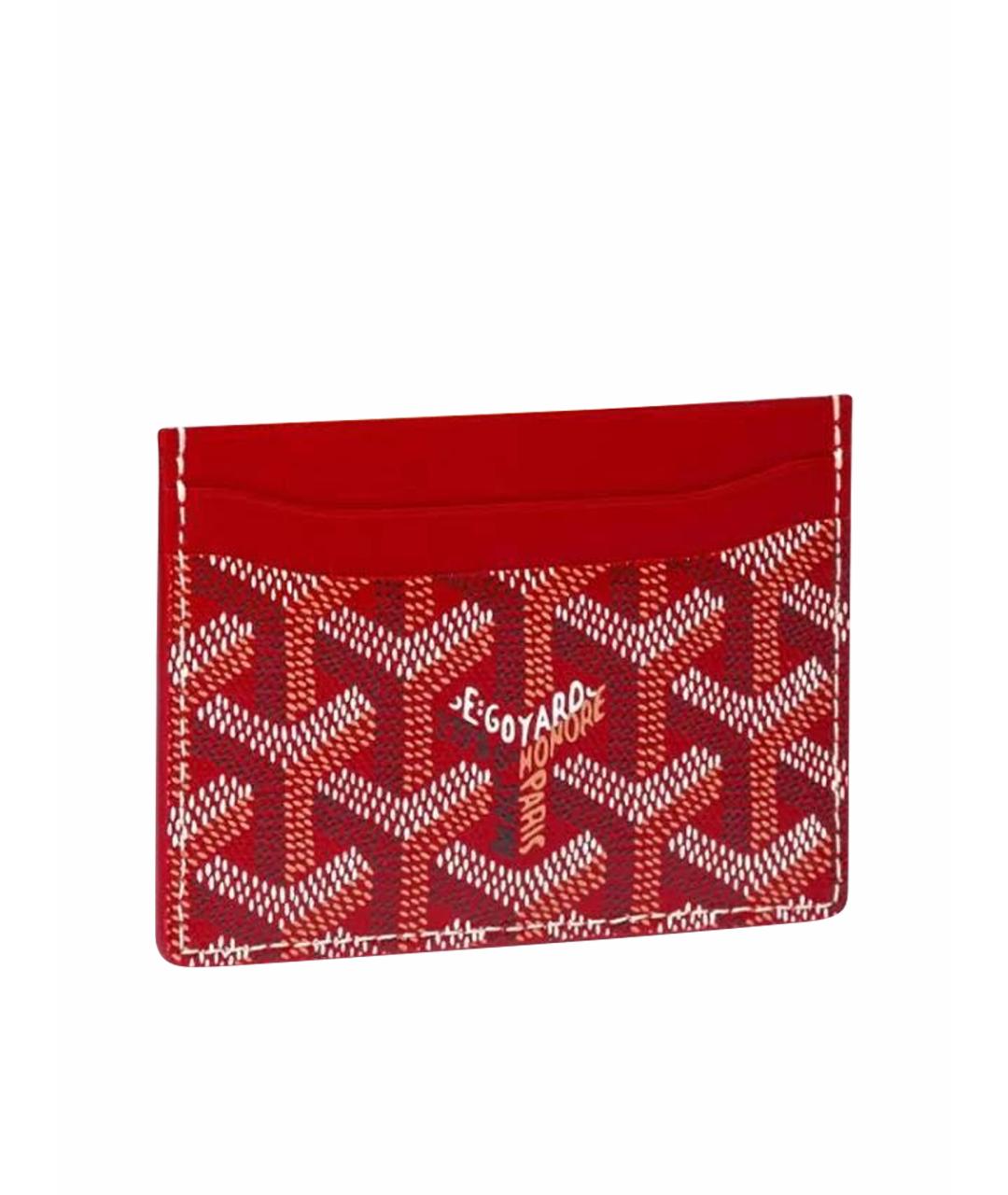 GOYARD Красный кожаный кардхолдер, фото 1