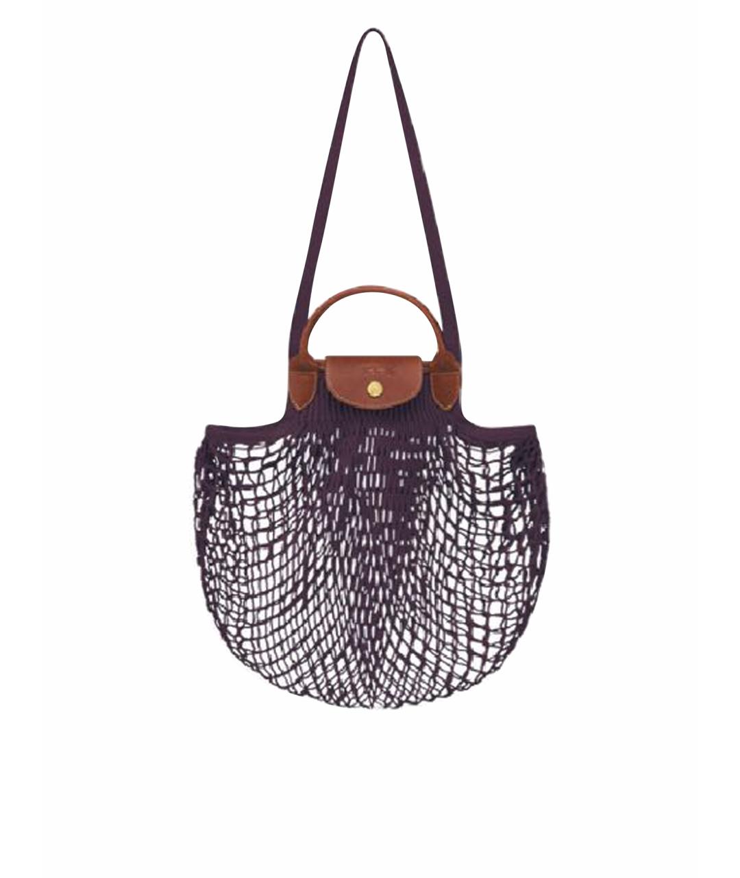 LONGCHAMP Фиолетовая тканевая пляжная сумка, фото 1