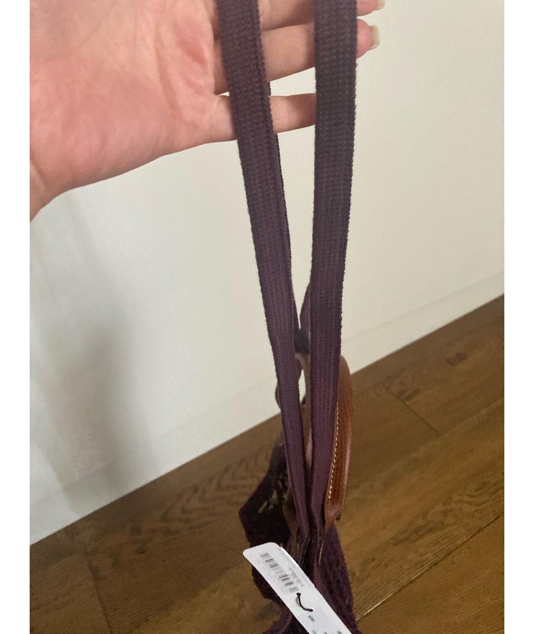 LONGCHAMP Фиолетовая тканевая пляжная сумка, фото 3