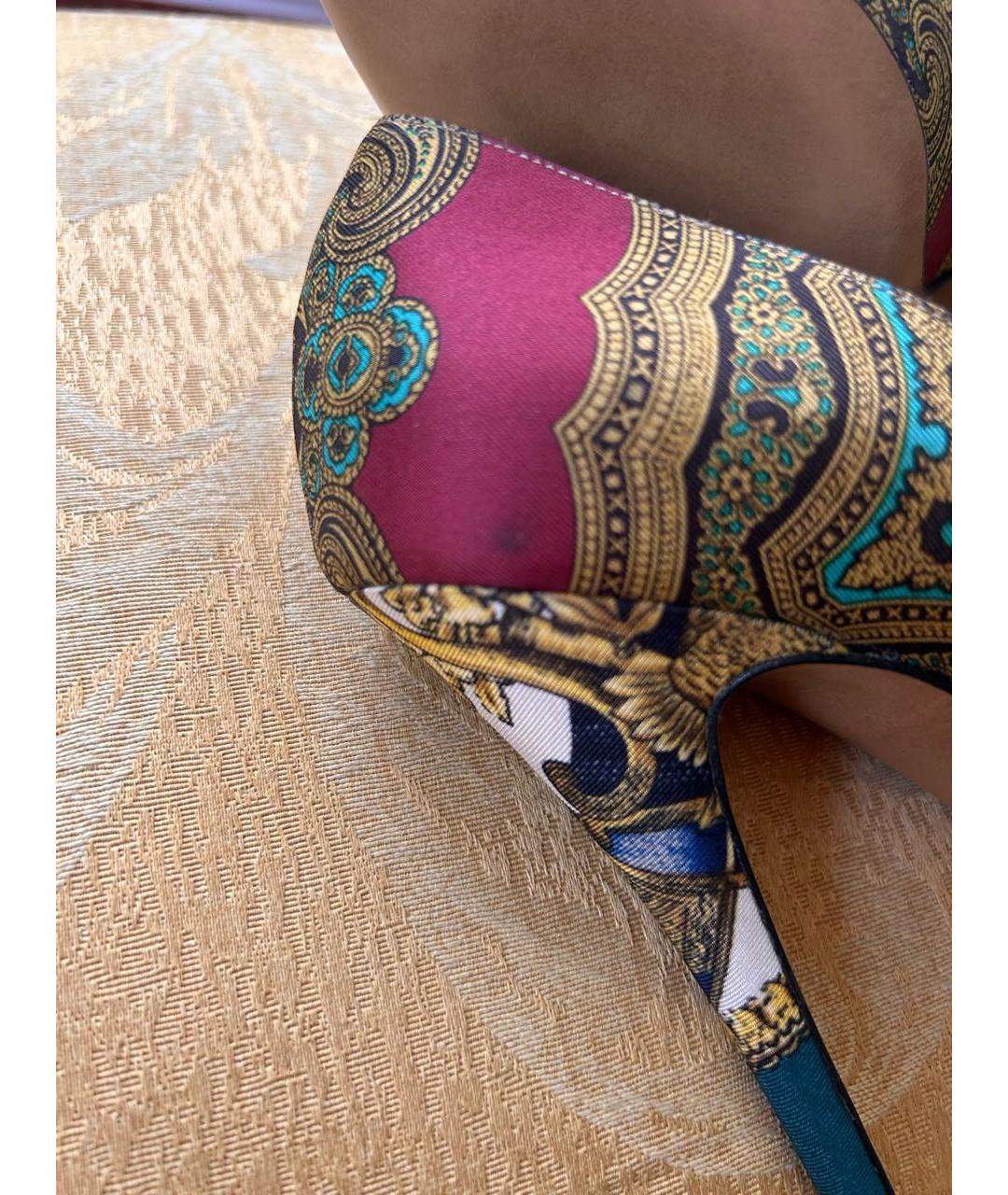 DOLCE&GABBANA Мульти текстильные туфли, фото 5