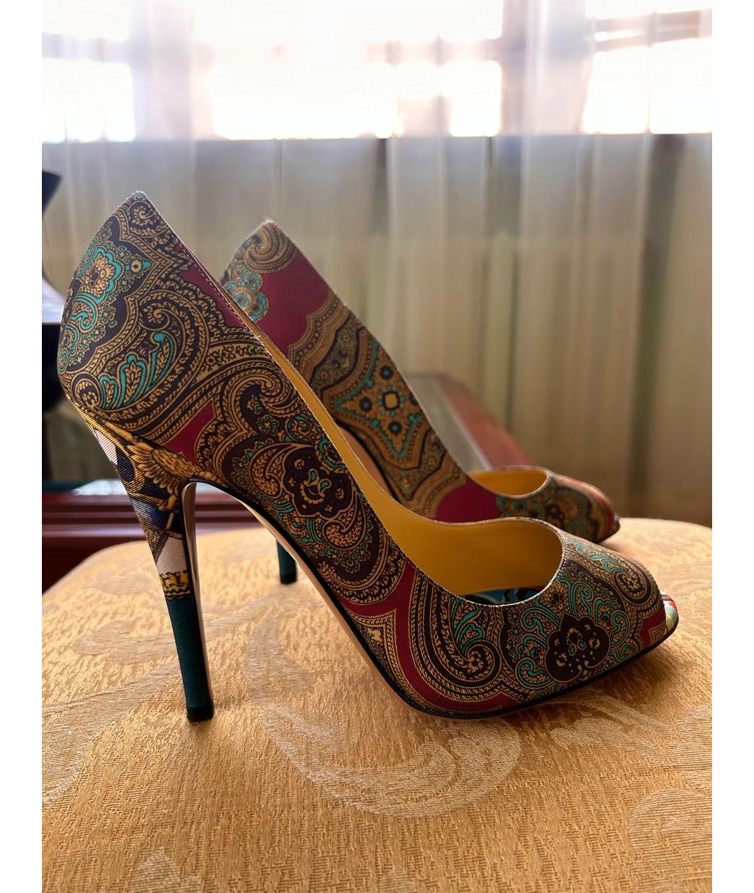 DOLCE&GABBANA Мульти текстильные туфли, фото 8
