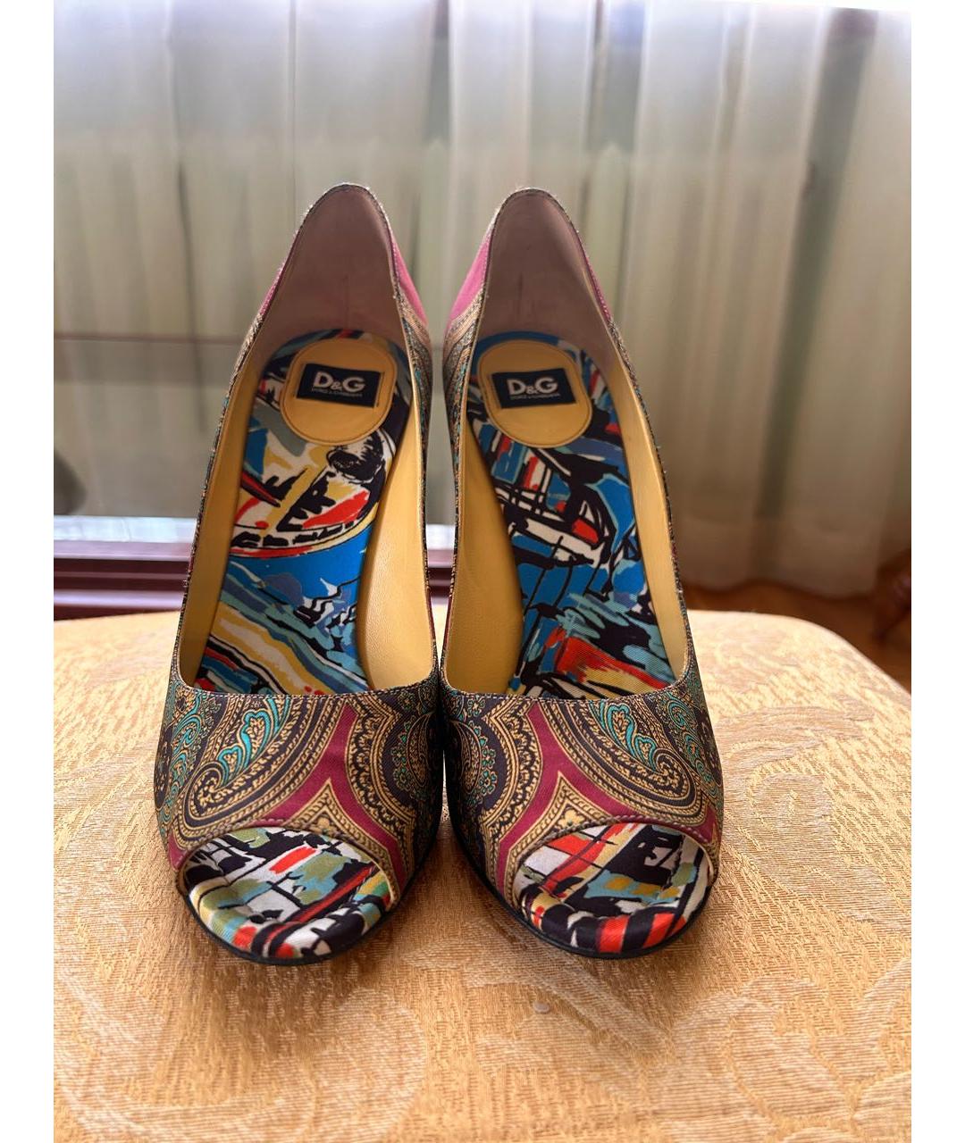 DOLCE&GABBANA Мульти текстильные туфли, фото 2