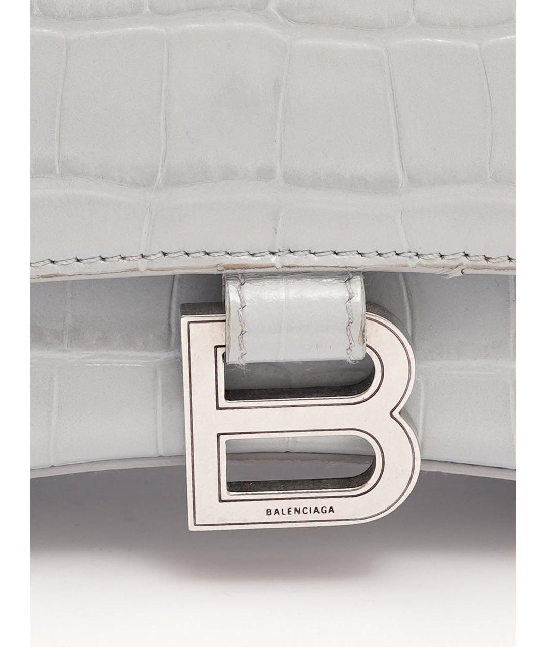 BALENCIAGA Серая кожаная сумка через плечо, фото 6