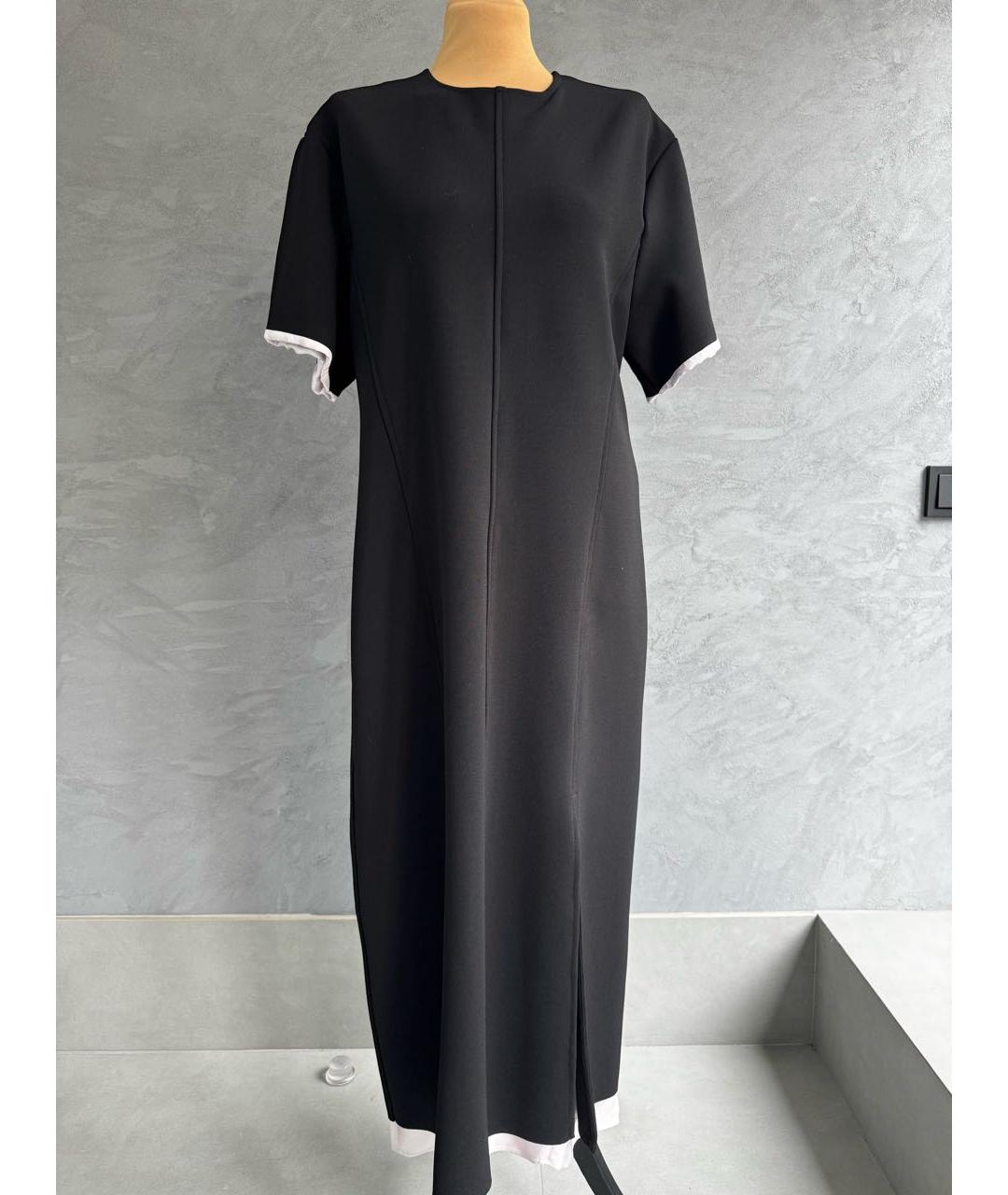 JIL SANDER Черное вискозное платье, фото 7