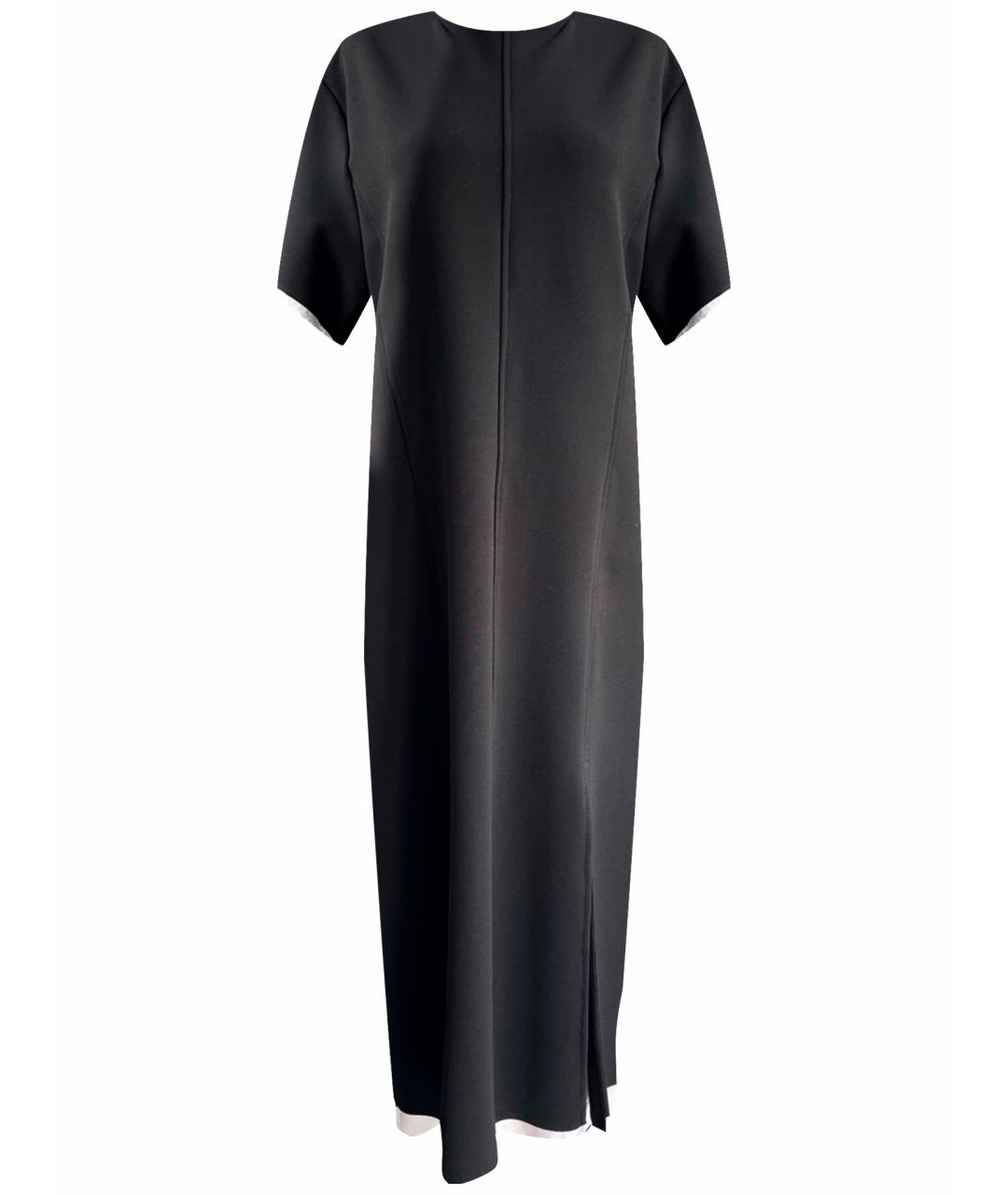 JIL SANDER Черное вискозное платье, фото 1