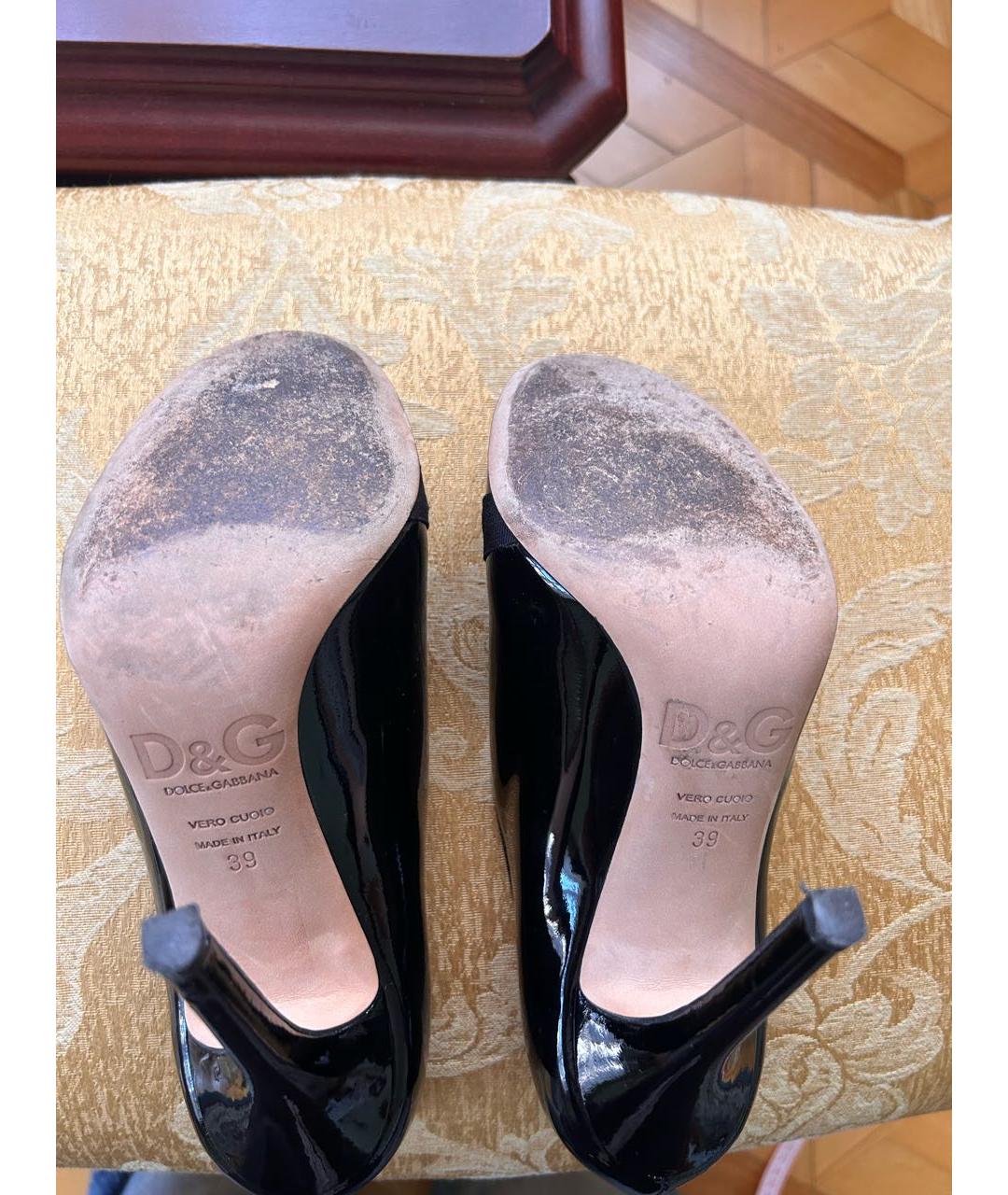DOLCE&GABBANA Черные туфли из лакированной кожи, фото 5