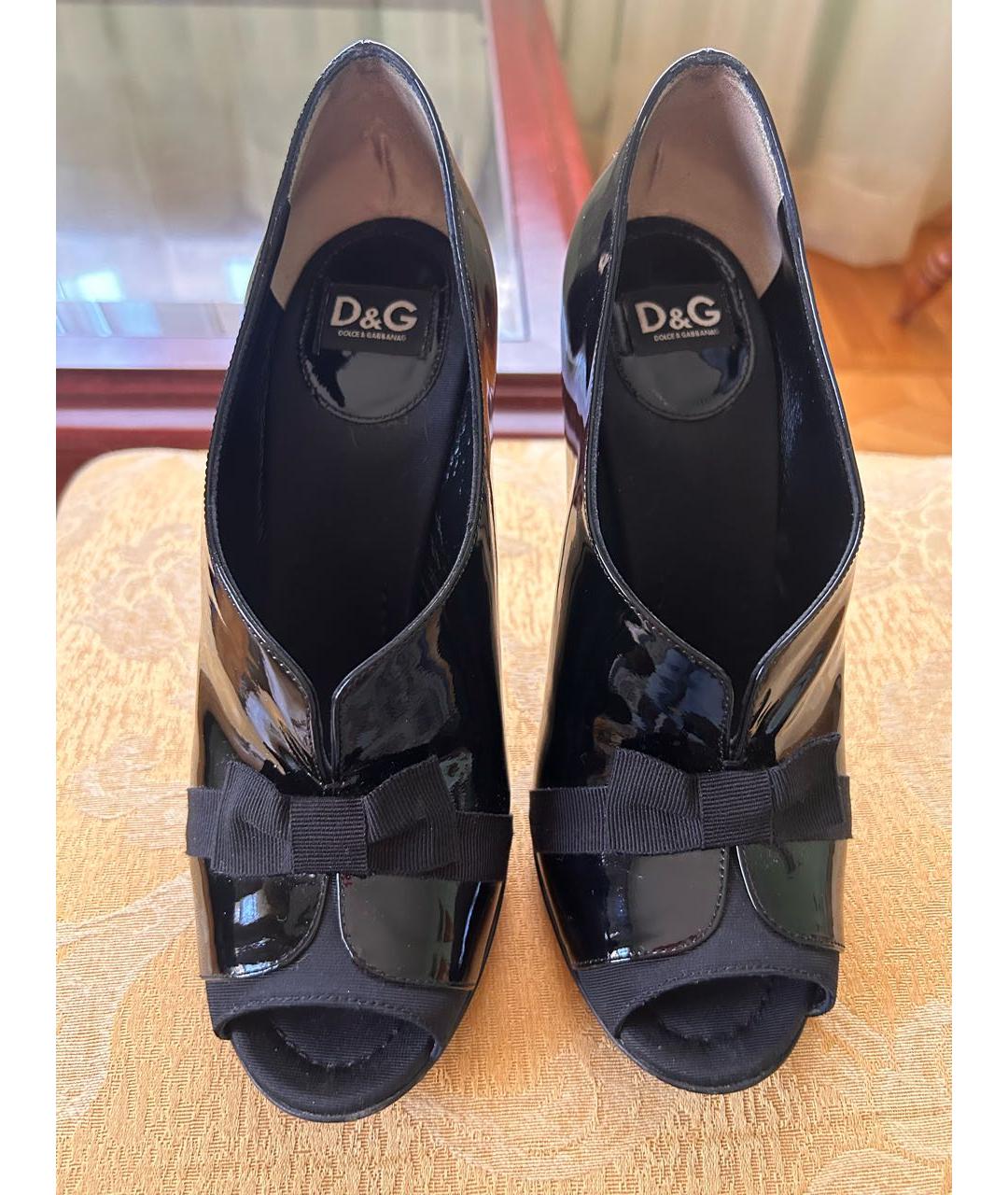 DOLCE&GABBANA Черные туфли из лакированной кожи, фото 3