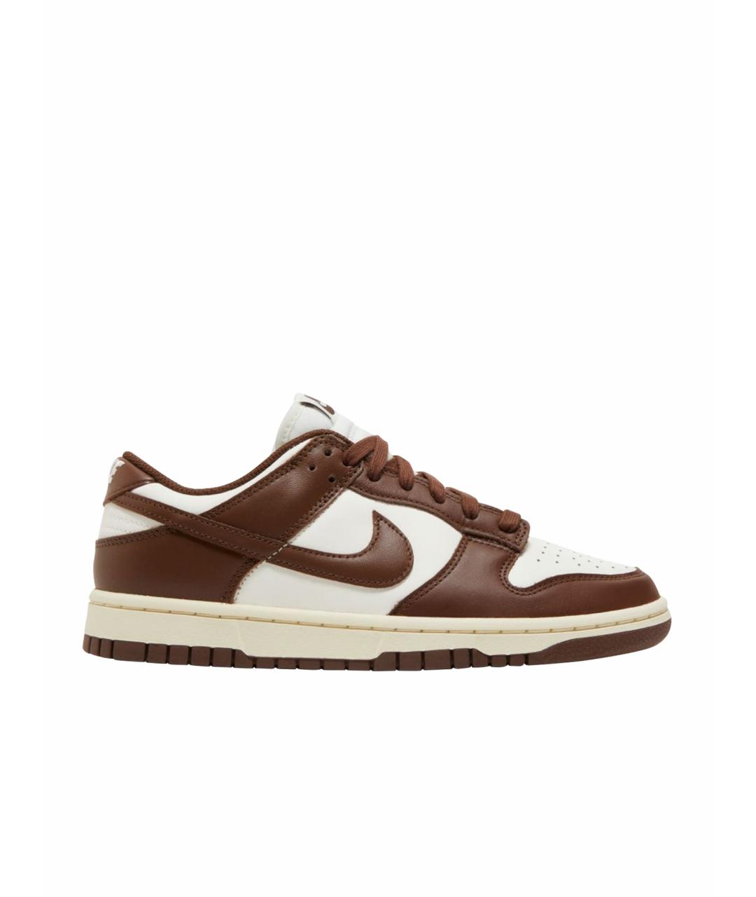 NIKE Коричневые кожаные низкие кроссовки / кеды, фото 6