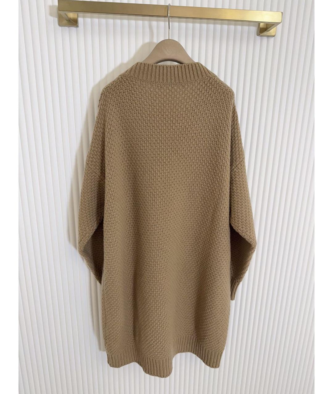 WEEKEND MAX MARA Бежевый шерстяной джемпер / свитер, фото 2