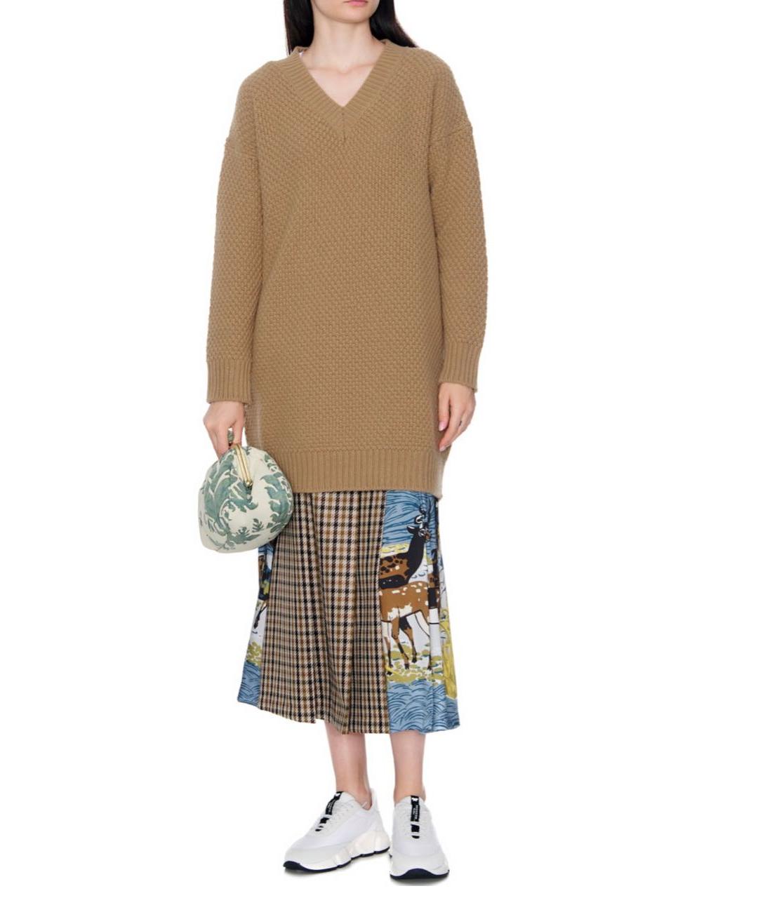 WEEKEND MAX MARA Бежевый шерстяной джемпер / свитер, фото 7