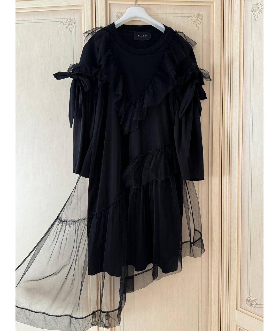 SIMONE ROCHA Черное хлопковое повседневное платье, фото 5