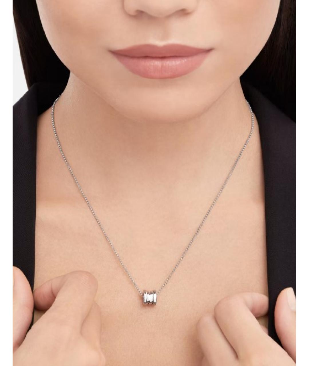 BVLGARI Серебряная цепочка из белого золота, фото 7
