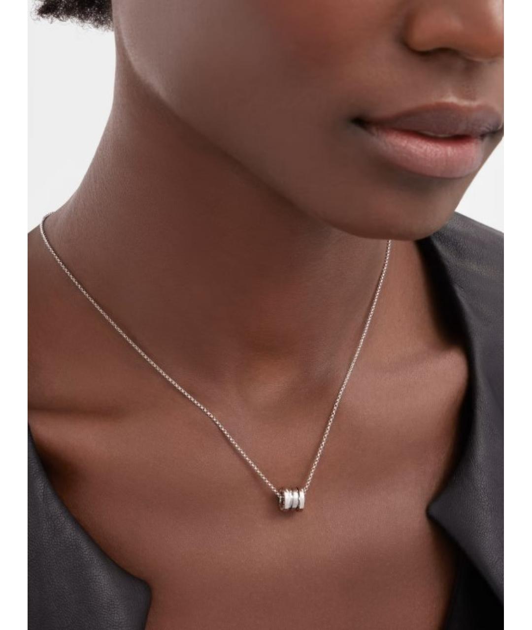 BVLGARI Серебряная цепочка из белого золота, фото 5