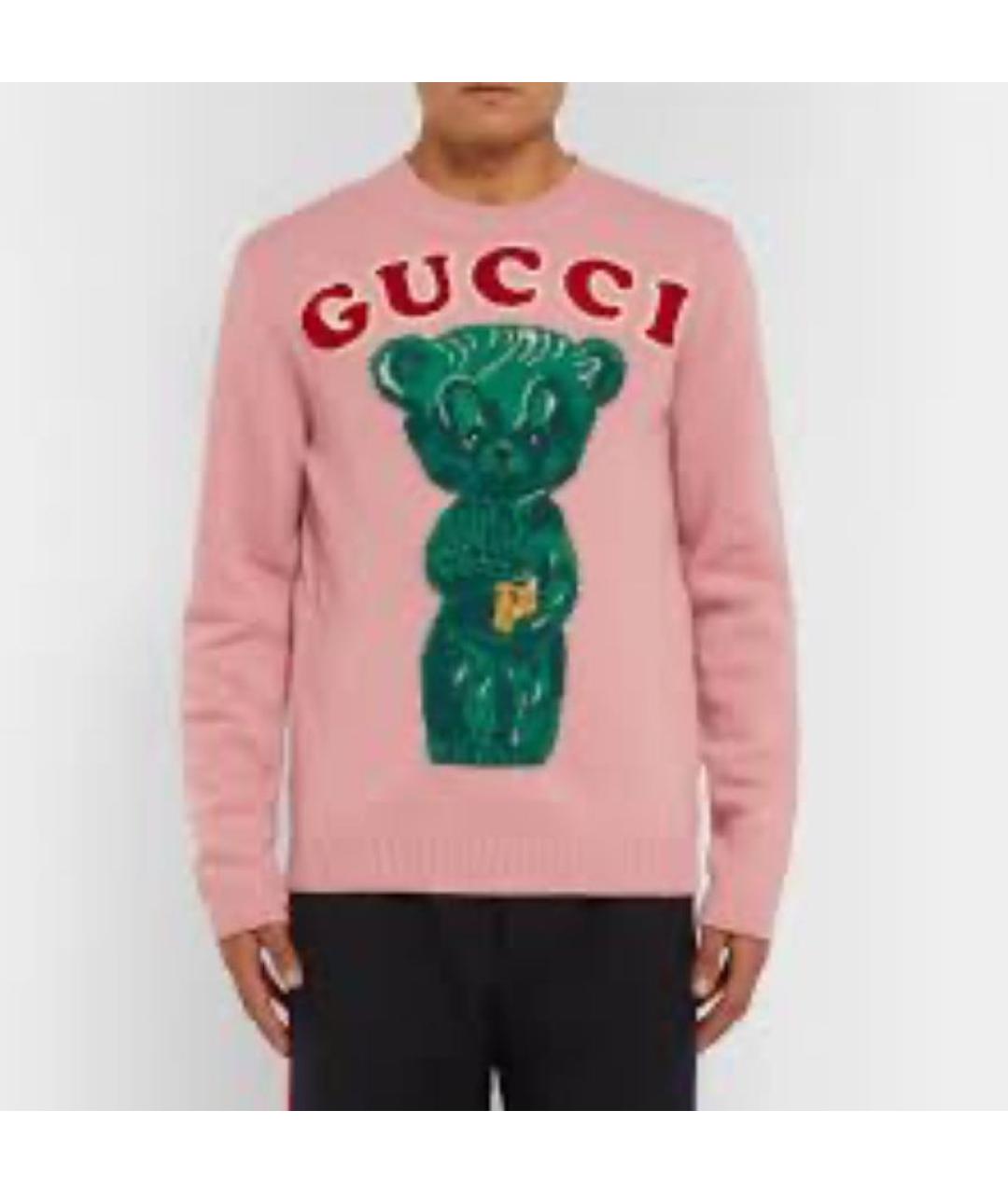 GUCCI Розовый шерстяной джемпер / свитер, фото 8