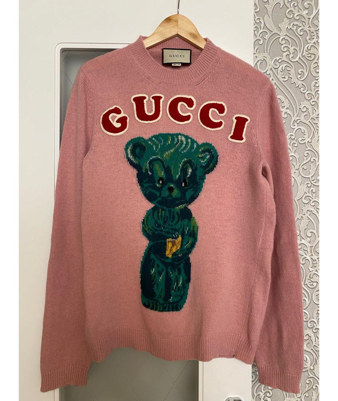 GUCCI Розовый шерстяной джемпер / свитер, фото 9