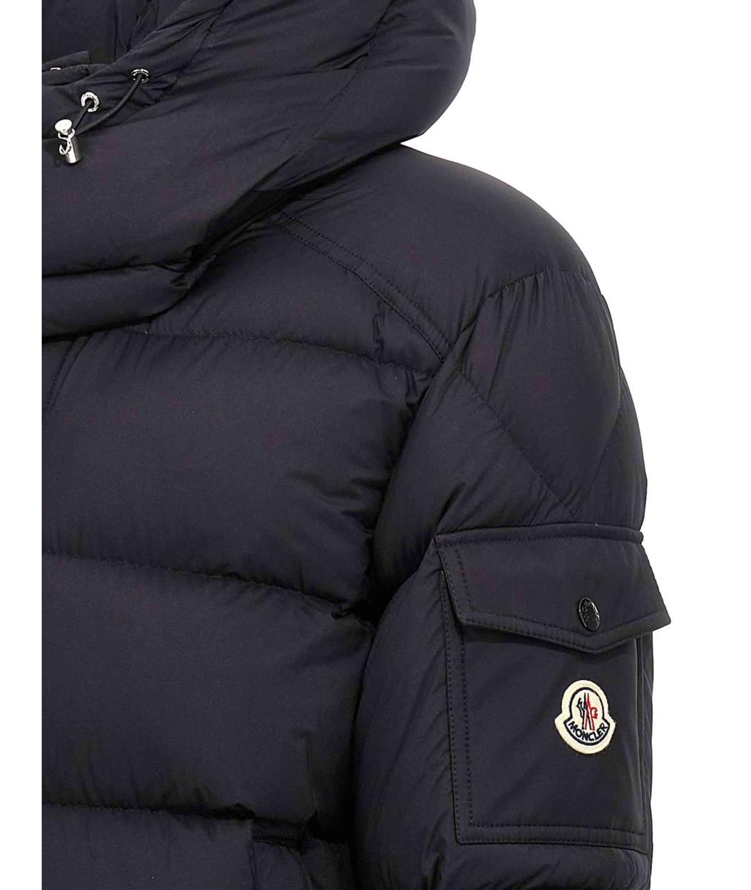MONCLER Черная полиамидовая куртка, фото 4