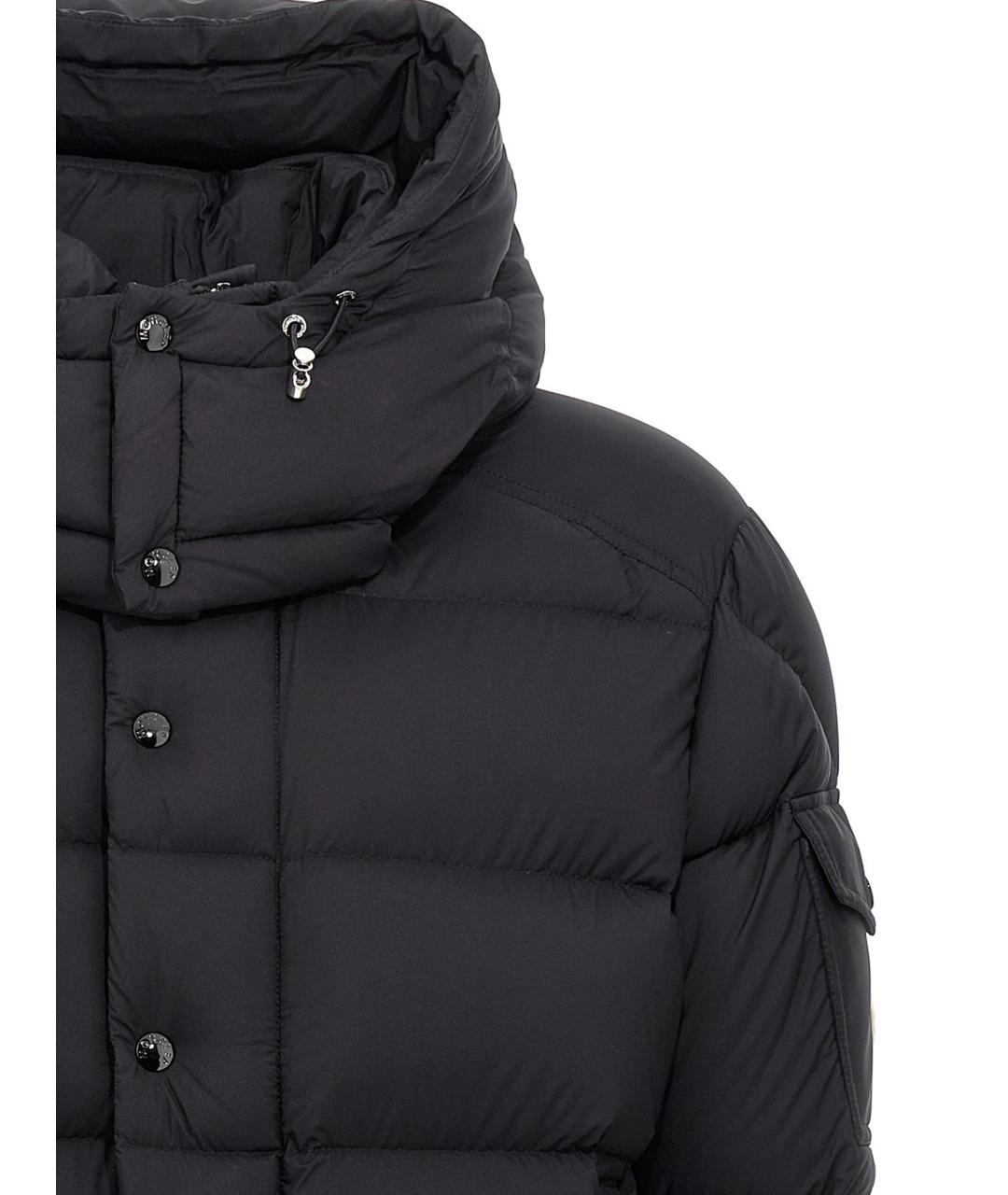MONCLER Черная полиамидовая куртка, фото 3