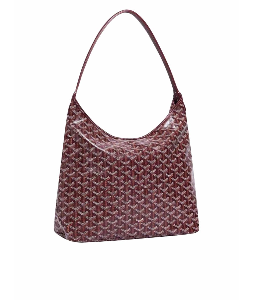 GOYARD Бордовая кожаная сумка тоут, фото 1