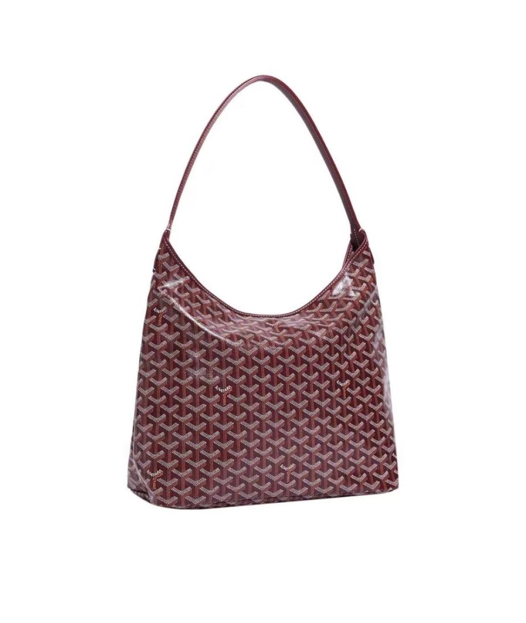 GOYARD Бордовая кожаная сумка тоут, фото 4