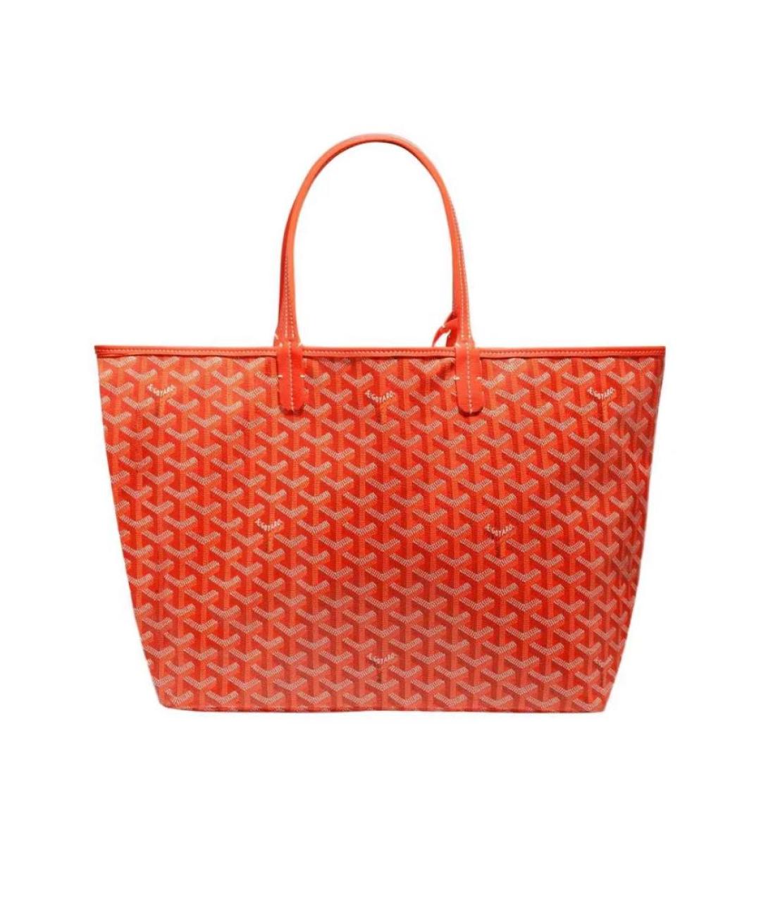 GOYARD Оранжевая кожаная сумка тоут, фото 3