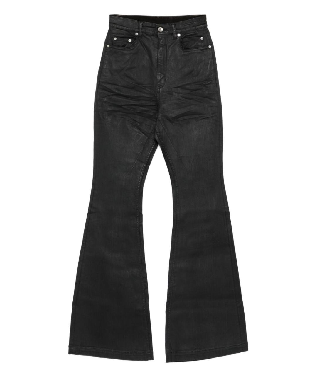 RICK OWENS DRKSHDW Черные хлопковые джинсы клеш, фото 1