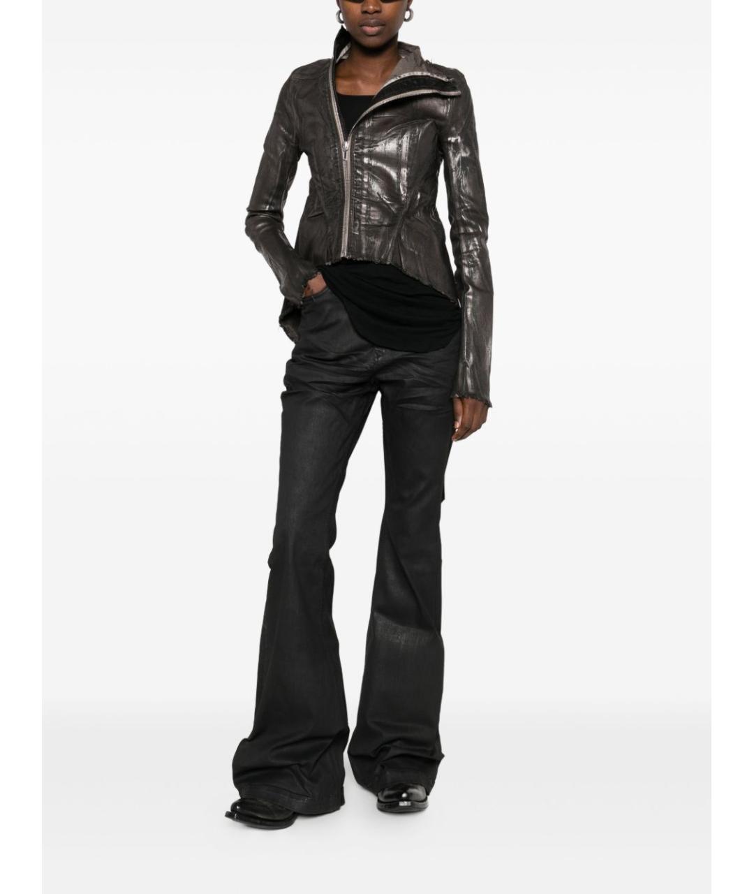 RICK OWENS DRKSHDW Черные хлопковые джинсы клеш, фото 2