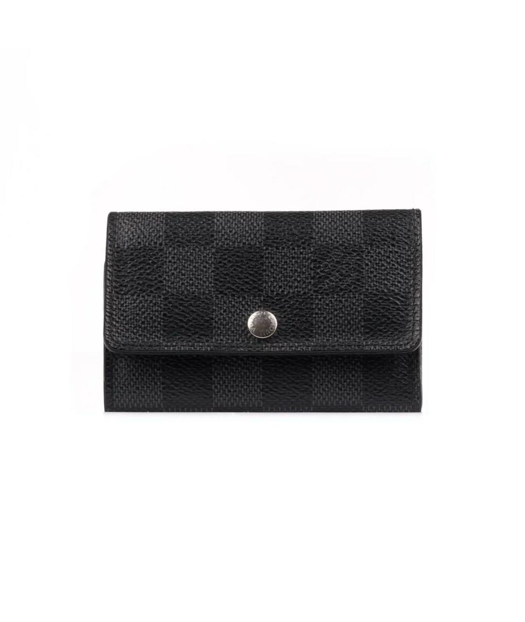 LOUIS VUITTON Черная ключница, фото 8