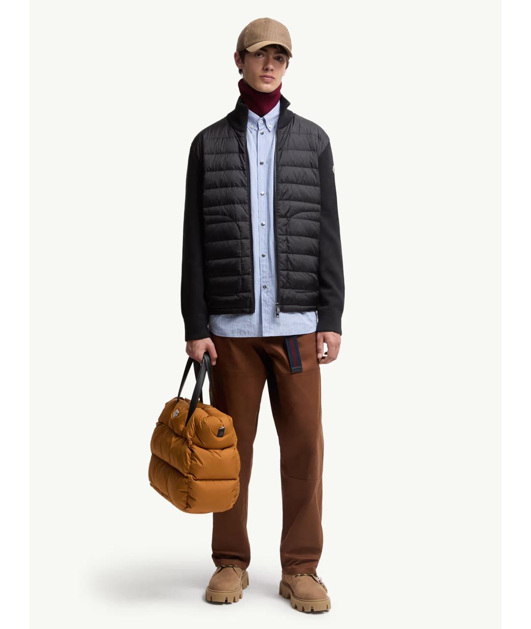 MONCLER Черный шерстяной кардиган, фото 2