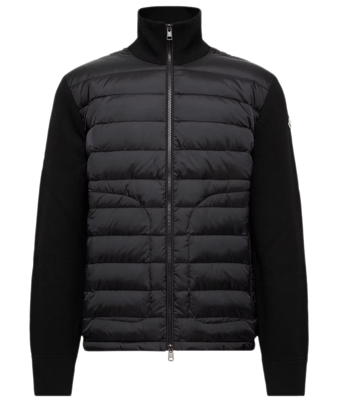 MONCLER Черный шерстяной кардиган, фото 1