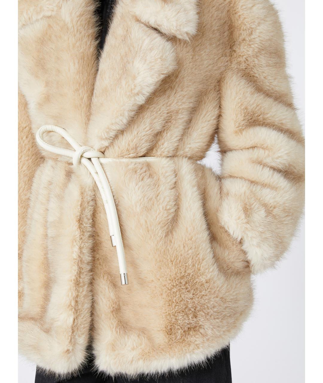 SPORTMAX Бежевая шуба, фото 5