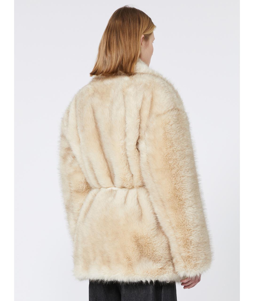 SPORTMAX Бежевая шуба, фото 4