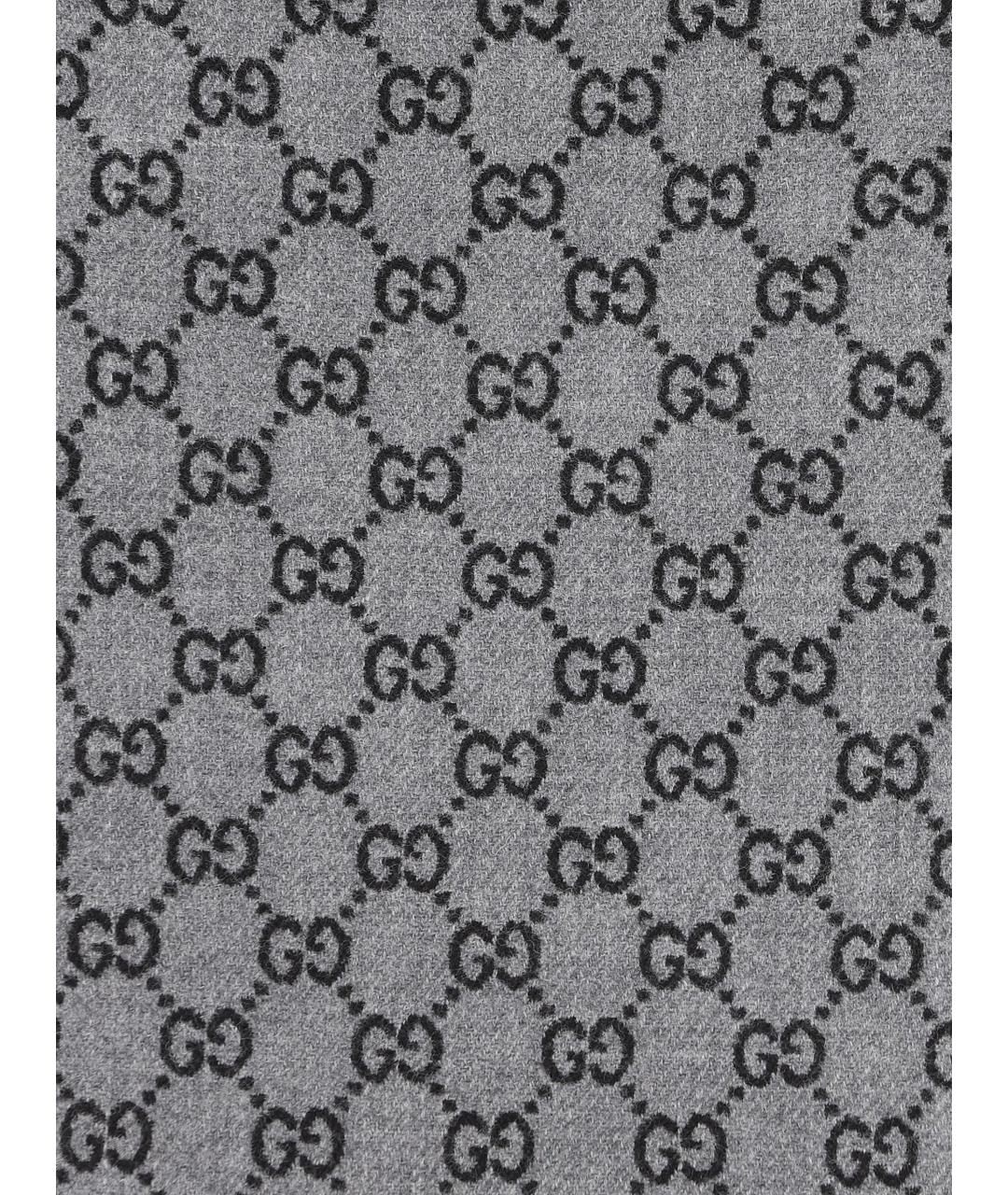 GUCCI Серый шарф, фото 2