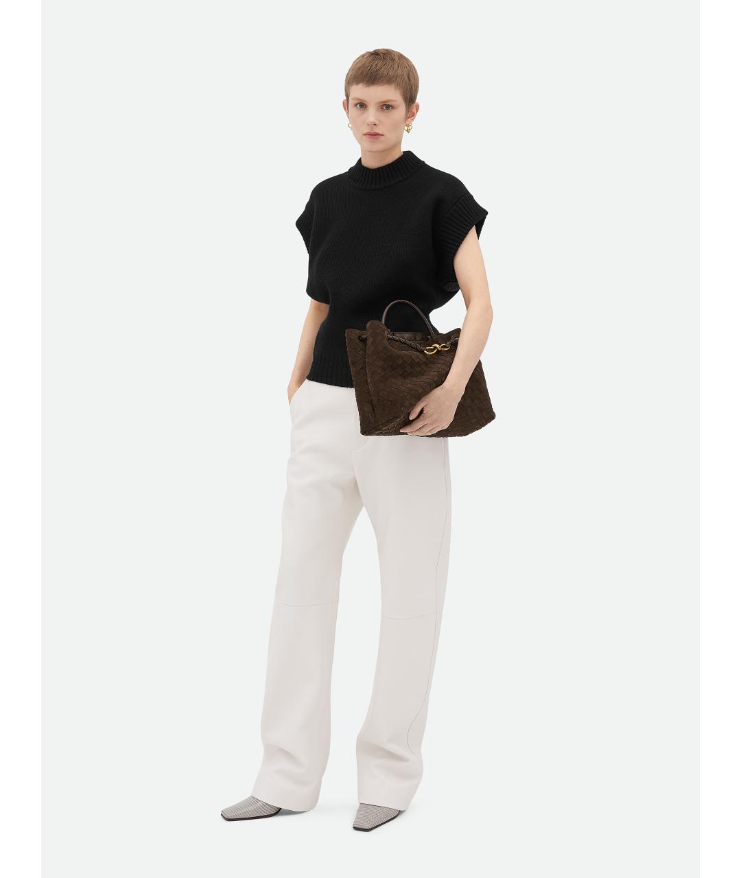BOTTEGA VENETA Коричневая замшевая сумка тоут, фото 2
