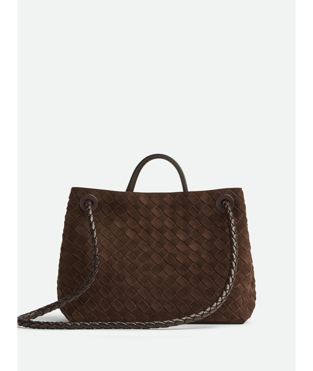 BOTTEGA VENETA Коричневая замшевая сумка тоут, фото 5