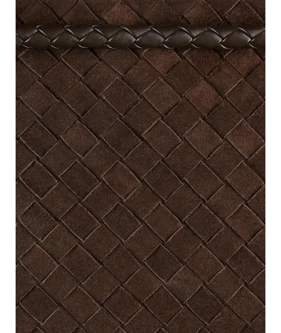 BOTTEGA VENETA Коричневая замшевая сумка тоут, фото 9