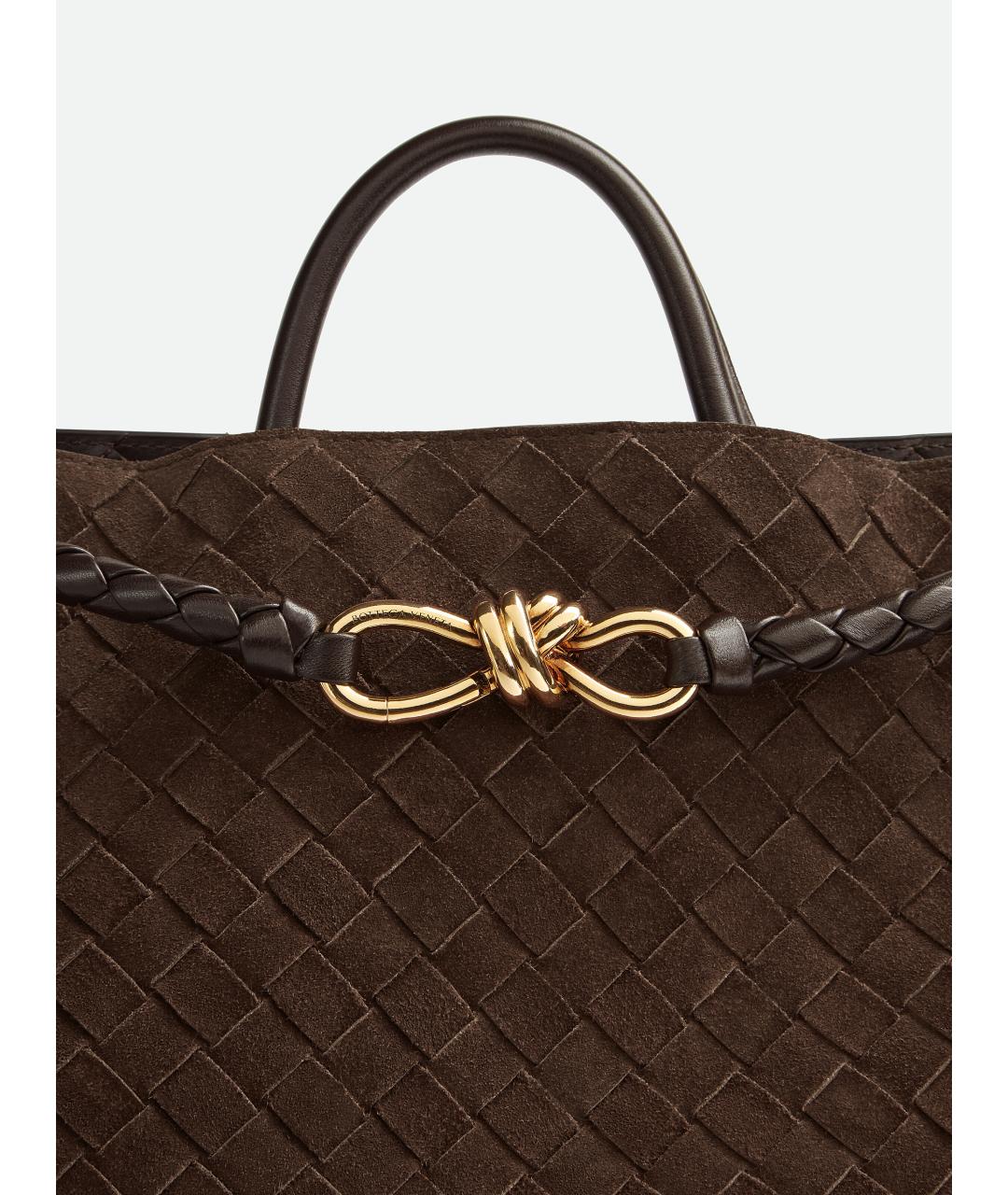 BOTTEGA VENETA Коричневая замшевая сумка тоут, фото 8