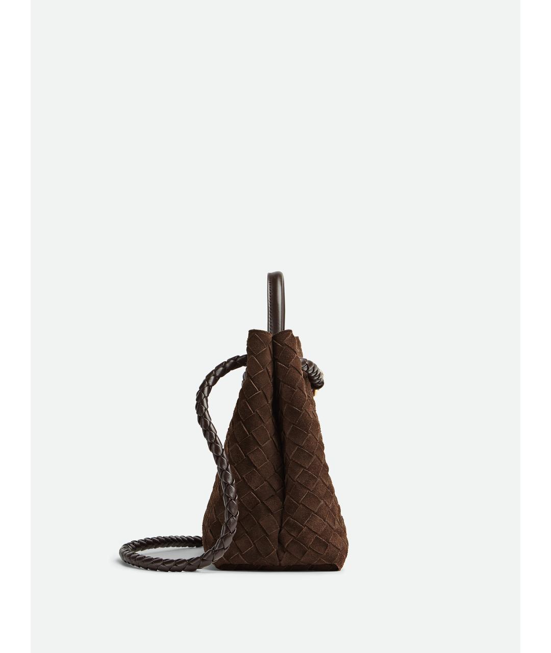 BOTTEGA VENETA Коричневая замшевая сумка тоут, фото 4