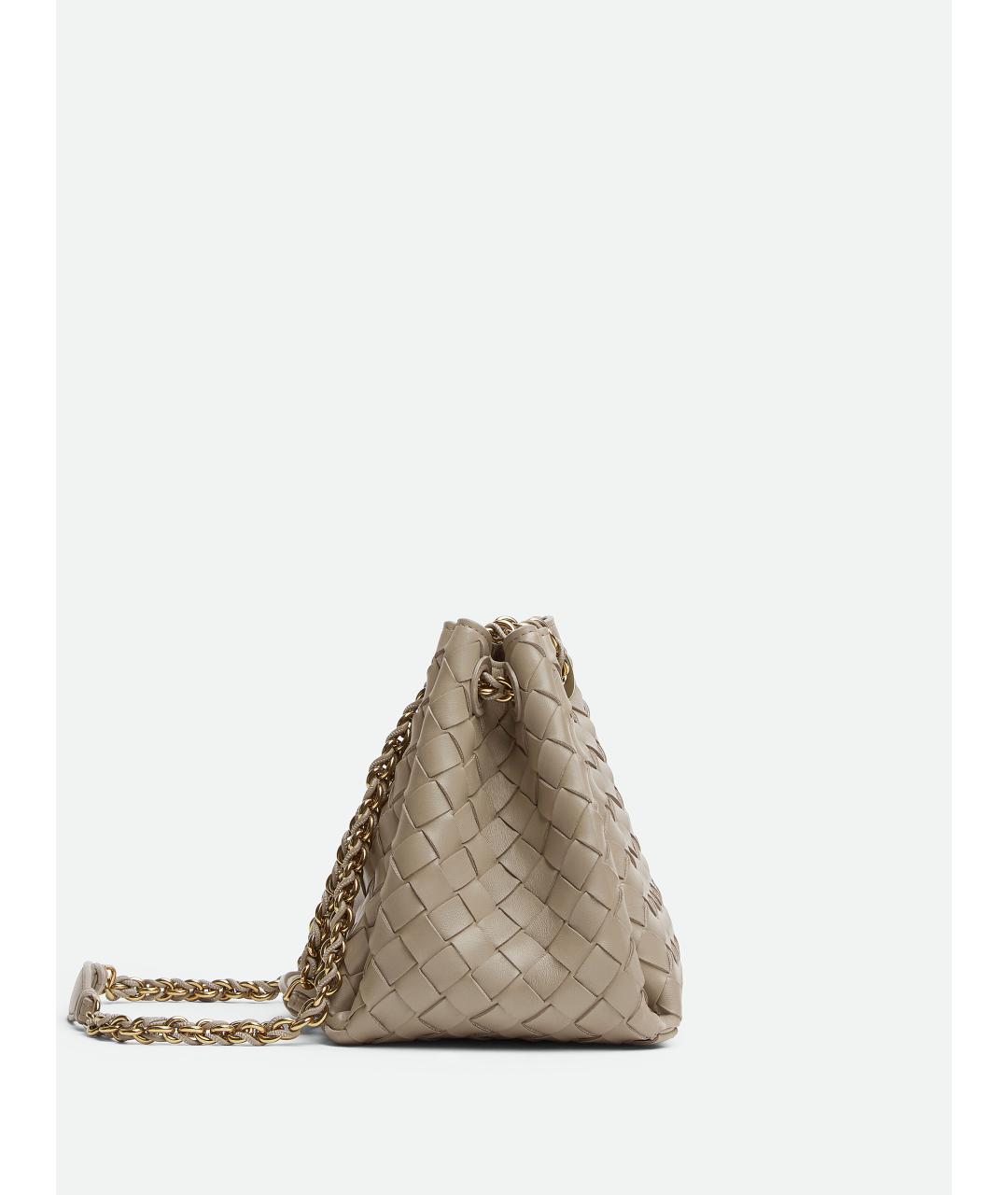 BOTTEGA VENETA Бежевая кожаная сумка тоут, фото 5
