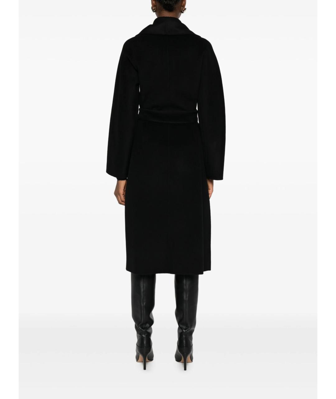 MAX MARA STUDIO Черное шерстяное пальто, фото 4