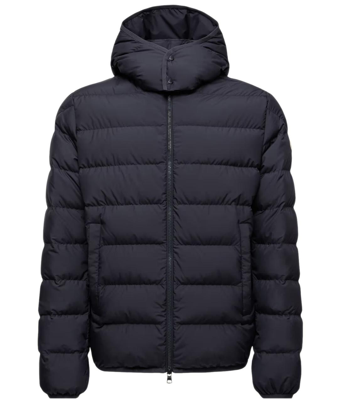 MONCLER Черный полиэстеровый пуховик, фото 1