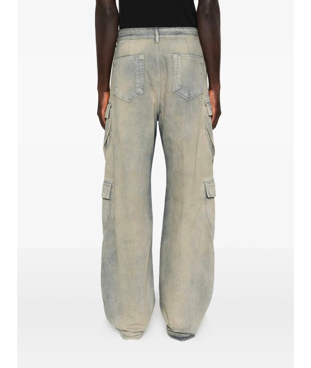 RICK OWENS DRKSHDW Синие хлопковые прямые джинсы, фото 4
