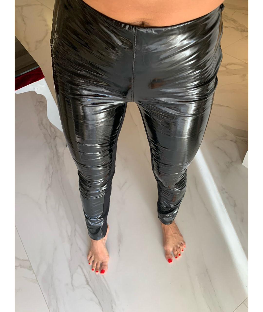 KARL LAGERFELD Черные полиэстеровые брюки узкие, фото 2