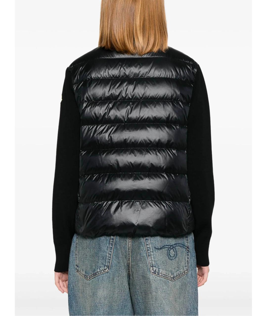 MONCLER Черный полиамидовый кардиган, фото 4