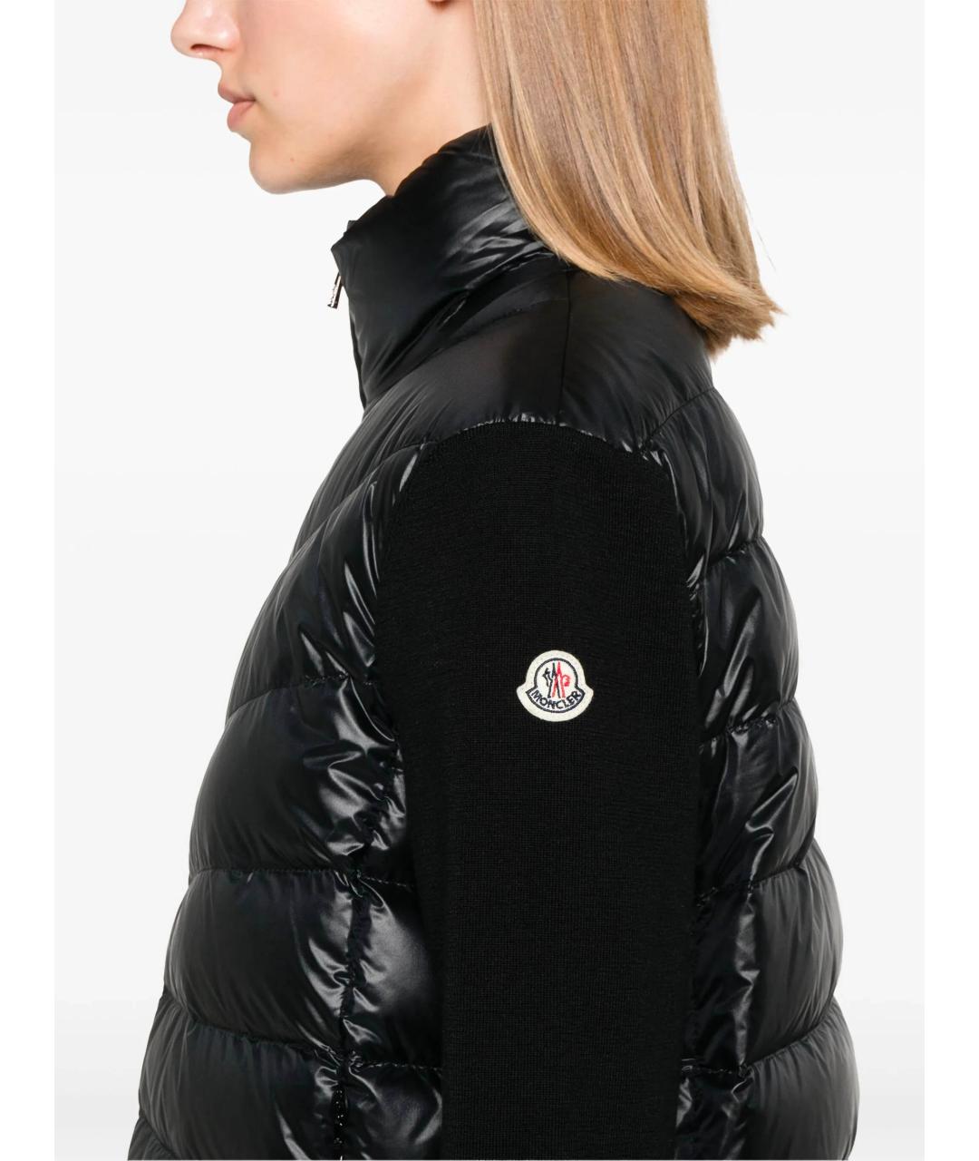 MONCLER Черный полиамидовый кардиган, фото 5
