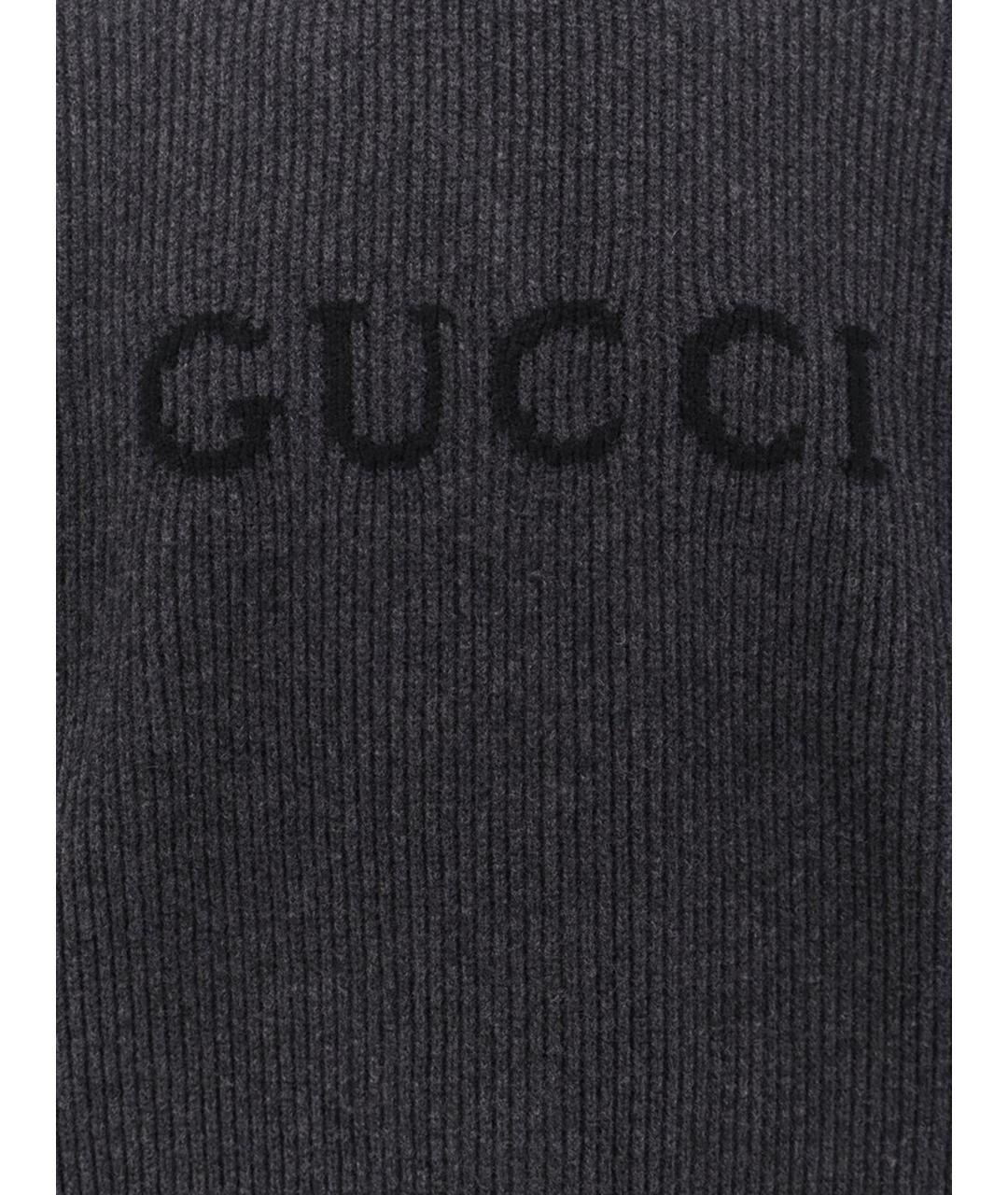 GUCCI Серый шерстяной джемпер / свитер, фото 3