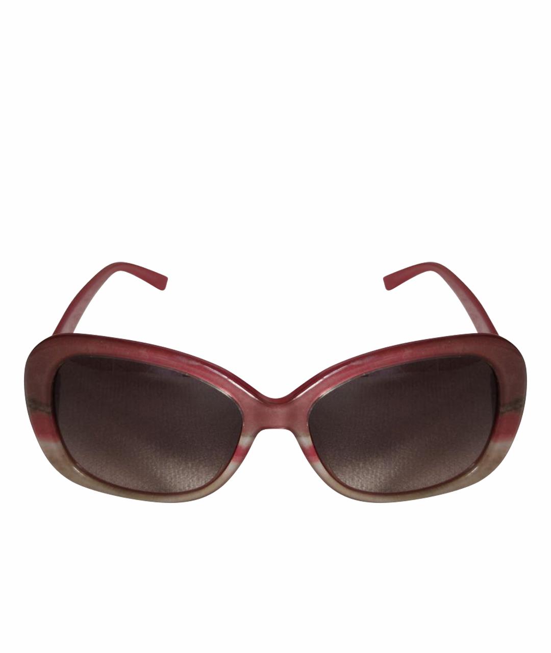 FERRAGAMO Бордовые пластиковые солнцезащитные очки, фото 1